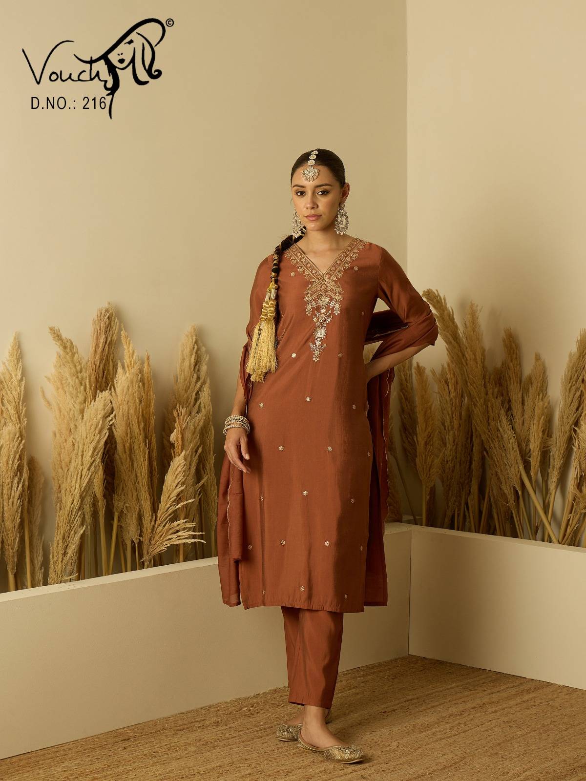 Roman silk BY VOUCH 213 to 254 series Stylish Fancy Colorful party weat dresses At Wholesale Price